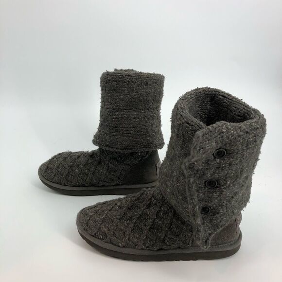 UGG Lattice Cardy Boots in Charcoal Grey Boots Size Womens 7 - Picture 5 of 10